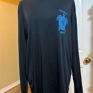Sport-Tek Long Sleeve Tee with Tribal Sea Turtle Graphic from Maui
